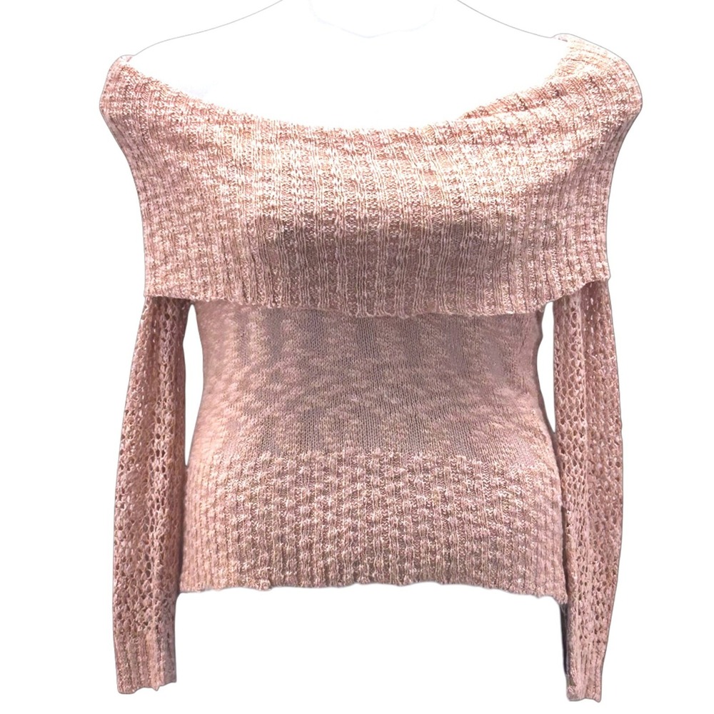 Off‎ Shoulder Sweater Medium Coquette Balletcore Feminine Soft Girl
